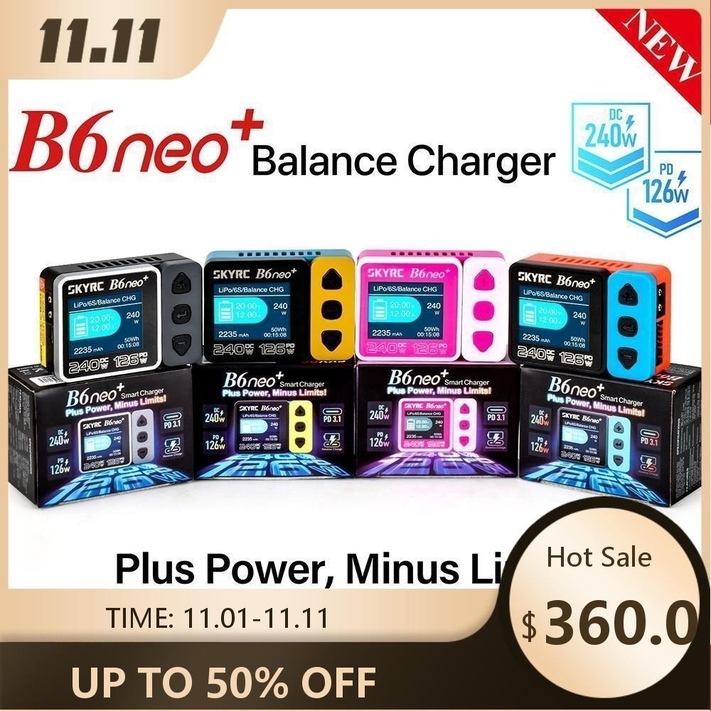 ต้นฉบับSKYRC B6neo / B6neo+ LiPo แบตเตอรี่ Smart Balance Charger DC 200W PD 80W อินพุตสําหรับ RC รุ่นรถเรือเครื่องบิน