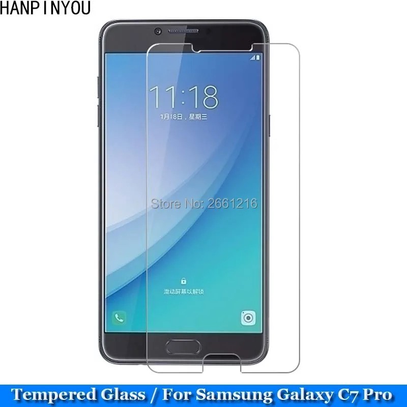 TEMPERED SAMSUNG C7 / C7 PRO TRANSPARENT CLEAR 9H คุณภาพสูง