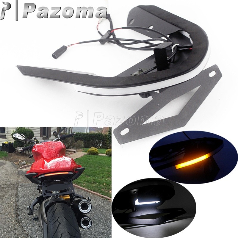 Pl รถจักรยานยนต์ Fender Eliminator GX LED Punto Ducati Monster 1200 /S 14-16 Monster