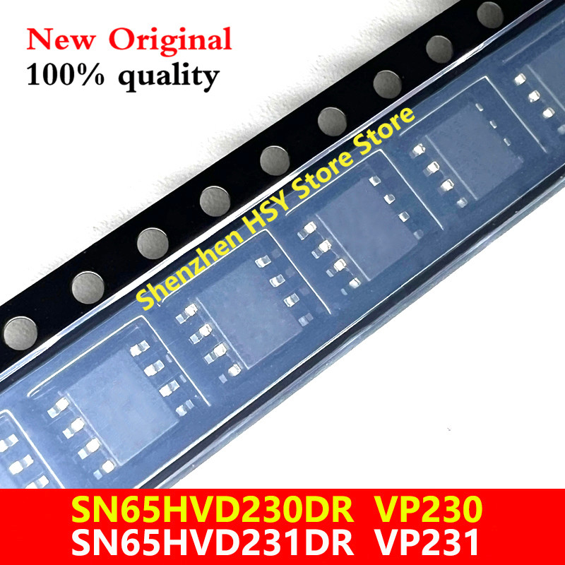 (5-10ชิ้น) 100% ใหม่ SN65HVD230DR SN65HVD231DR SN65HVD230 SN65HVD231 VP230 VP230 VP231 sop-8Chipset