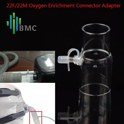 cpap oxygen tube tee oxygen connector cpap mask ข้อต่อชุดออกซิเจน หน้ากาก CPAP ยี่ห้อ BMC