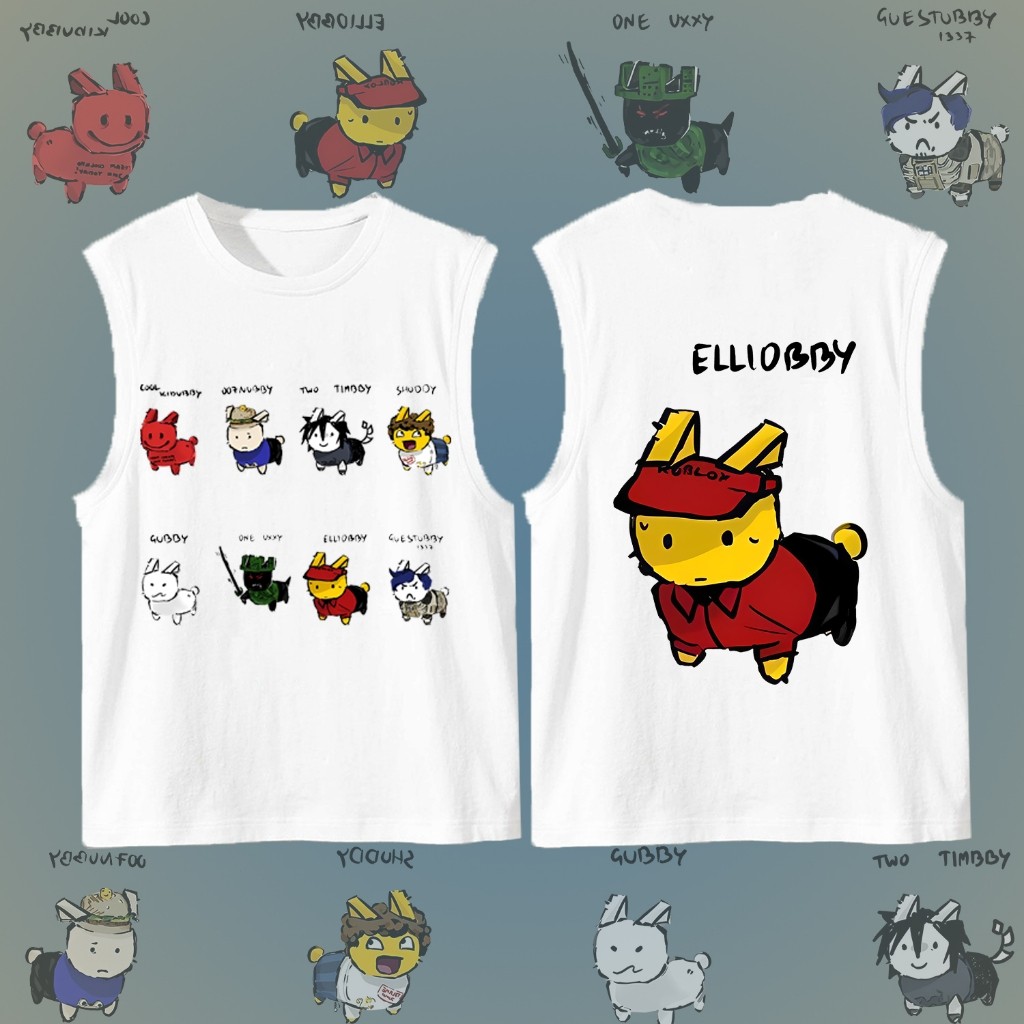 Baju c00lkidd, Shedletsky Blame John, Gubby,Forsaken Two Time, 1x1x1x1, 007n7 Roblox Unisex Tee V3