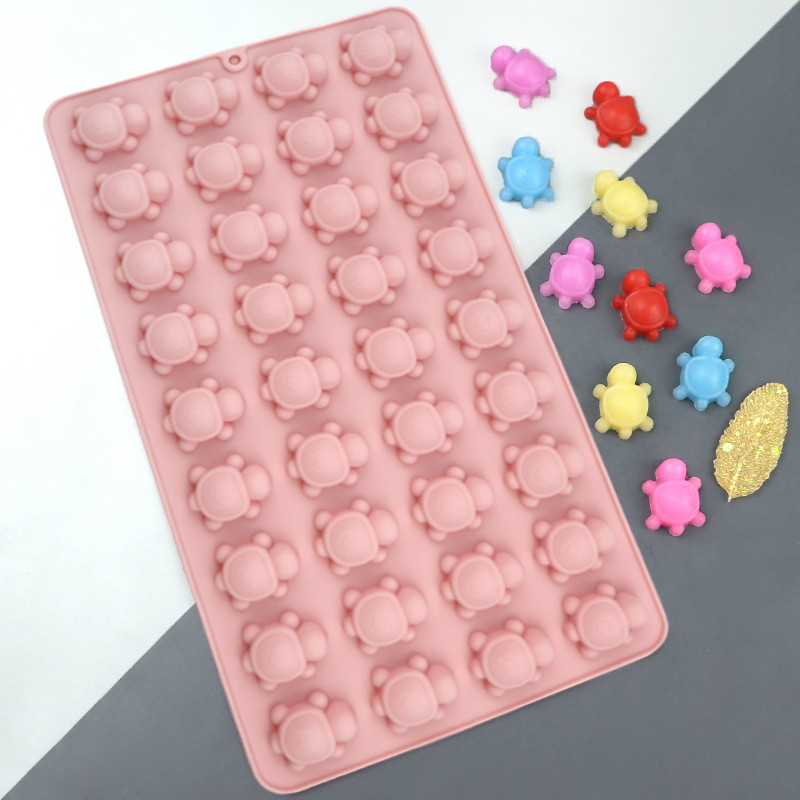Mini Turtle ช็อกโกแลตซิลิโคนแม่พิมพ์เต่า Candy Gummy Ice Cube ถาดสัตว์ Jello Wax เรซิ่น Mould สําหรับเค้ก Cupcake ตกแต่ง