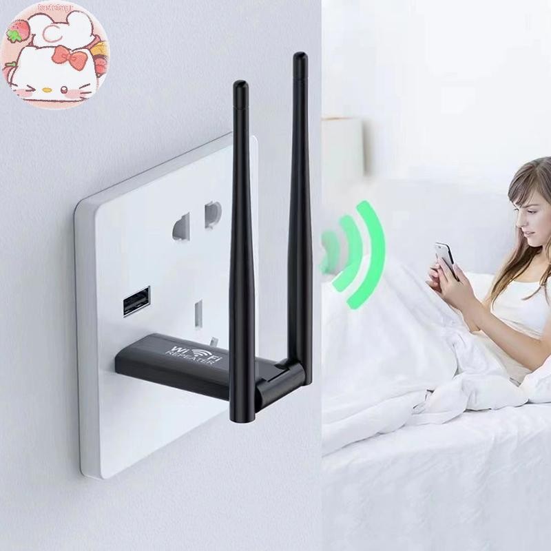 Tast 300Mbps 2.4G USB Wireless WiFi Repeater Extender Router WiFi เครื่องขยายสัญญาณ Booster Long Range Wi-Fi Repeater Access Point EN