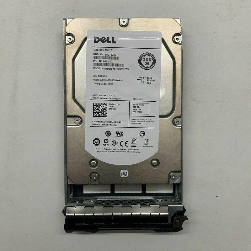 Dell 15K.7 F617N 0F617N 300GB 15K 6Gbps 3.5" SAS ฮาร์ดไดรฟ์ ST3300657SS W/Tray