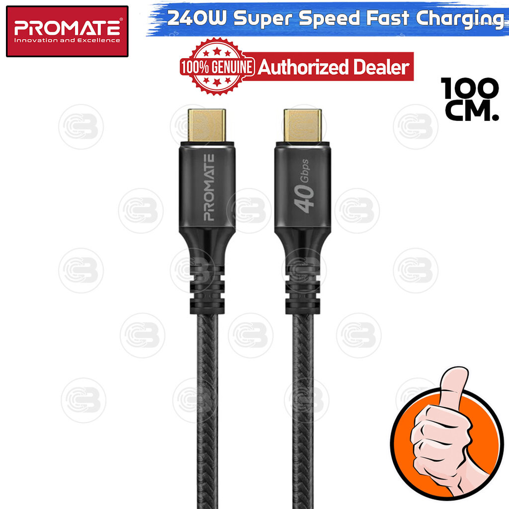 [CoolBlasterThai] PROMATE 240W Super Speed Fast Charging USB-C Cable (PowerBolt240-1M) (2Y Warranty)