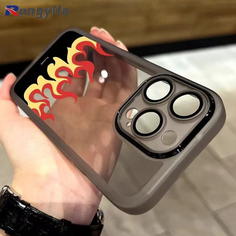 การ์ตูนเปลวไฟรูปแบบเคสโทรศัพท์สําหรับVivo X50 T4 T3 Lite Ultra T2 Pro T1 Z5 Z1X V20 V20E V17 Neo V9 