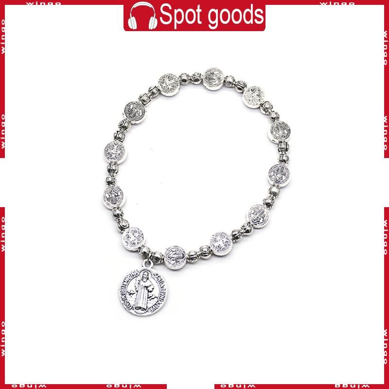 Catholic Saint Benedict Bracelet Blessing Bracelet Saint Benedict Medal Pendant