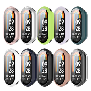 เคสพีซี + กระจกสำหรับ Xiaomi Mi Band 10 ฝาครอบป้องกันรอยขีดข่วนรอบด้าน ตัวป้องกันหน้าจอกันกระแทกสำหรับ Mi Band 10