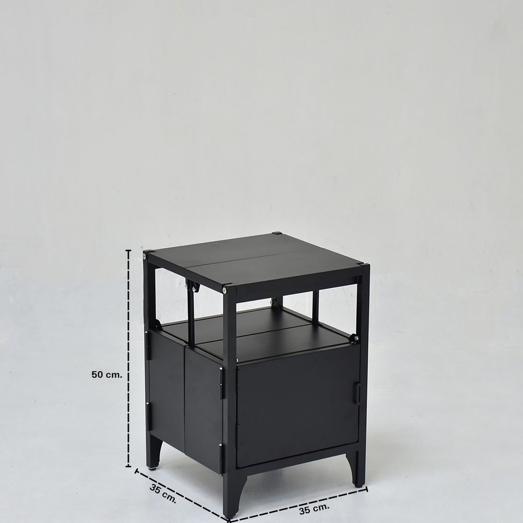 Looms ตู้ข้างเตียง รุ่น GLINDER สีดำ (35x35x50 ซม.)  แบรนด์ LOOMS - รูปที่ 4