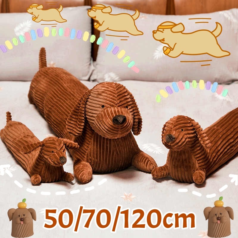 COD ดัชชุนหมอนตุ๊กตาสัตว์ หมอนข้างหมาดัชชุน ของเล่นตุ๊กตา Dachshund ของเล่นน่ารักนุ่มสําหรับห้องนั่งเตียงหมอน