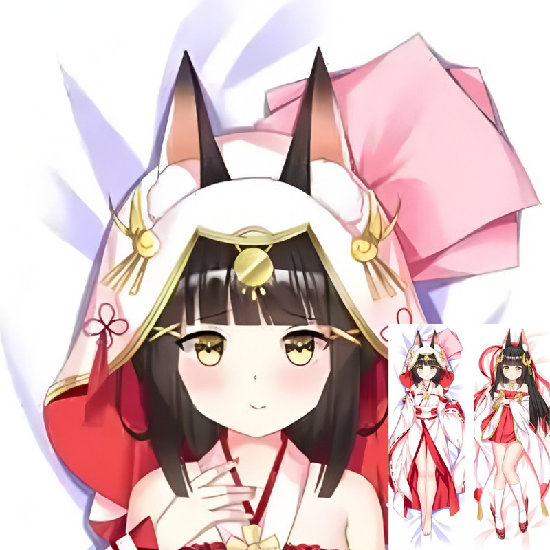 อะนิเมะ Azur Lane IJN Nagato Dakimakura Waifu ปลอกหมอน 2 ด้านพิมพ์ตกแต่งหมอน Hing ปลอกหมอนอิง Otaku