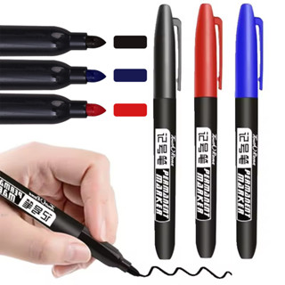 เครื่องหมายหมึกกันน้ําถาวร 1.5 มม. - สีดําสีน้ําเงินสีแดง เค…