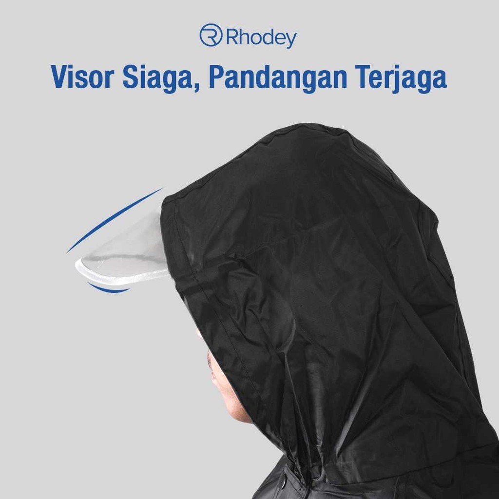 JKMLLCM Pole เสื้อกันฝนมอเตอร์ไซค์ชุดเสื้อกันฝนแถบสะท้อนแสงพร้อมหมวก - T1