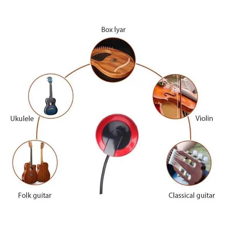 JKMLLCM Piezo Professional Pickup ไมโครโฟนกีตาร์โปร่ง 6.35 มม. - P-007
