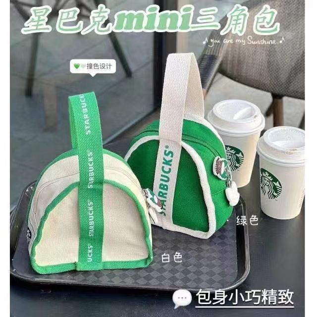 สตาร์บัคส์ กระเป๋าถือเล็กและสร้อยคอใส่เหรียญ จากผ้าใบ สำหรับแม่ พกพาสะดวกเมื่อออกไปนอกบ้าน