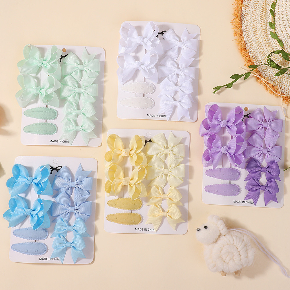 8pcs คลิปผีเสื้อใหม่สีทึบ BB คลิปสำหรับเด็กผู้หญิงและเด็กแฮนด์เมดคลิปผม