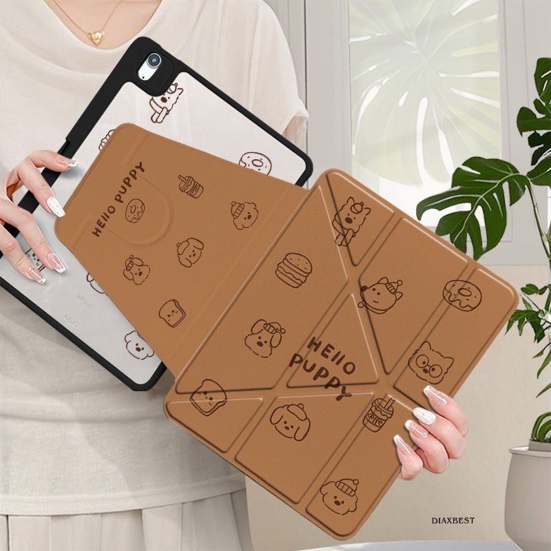 3 + Y-Fold Kitty การ์ตูนสําหรับ Honor Pad 10 แท็บเล็ต 9 8 12.1 X9a V9 X9Pro 11.5 หมุนได้อะคริลิคป้อง