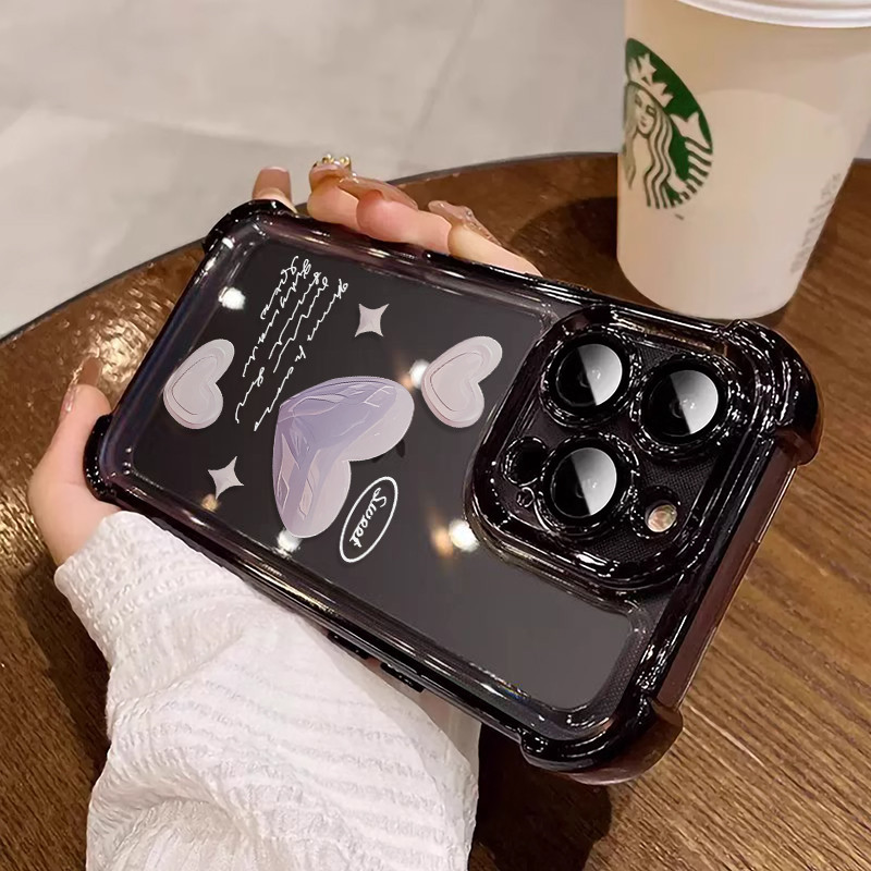 3 in1 Blue Heart สําหรับ OPPO A3pro A3X A5X A5 2025 A5pro A3 เคสโทรศัพท์ Soft Anti fall กรณี