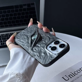 ใหม่ 3D Creative Devils Eye Soft Case สําหรับ iPhone 17 16 15 14 13 12 11 Pro Max 14 15 16 Plus 17 Air สีไฟฟ้าเต็มรูปแบบกระจกหลุมขนาดใหญ่ Anti Falling ฝาครอบ