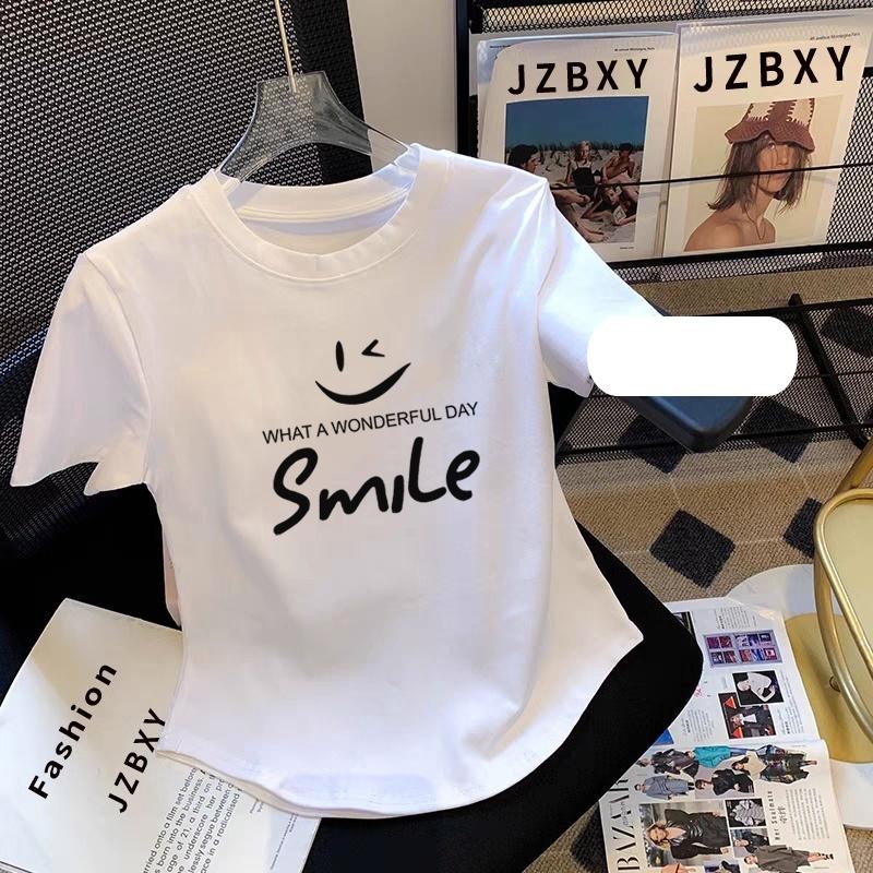 【ส่งจากไทย】 🌻มาใหม่ เสื้อยืดผู้หญิง เสื้อยืดแขนสั้นสีขาว เซ็กซี่ แขนสั้น ผิดปกติ ท็อปส์ซู แสดงผอม เสื้อยืดสาวอวบ