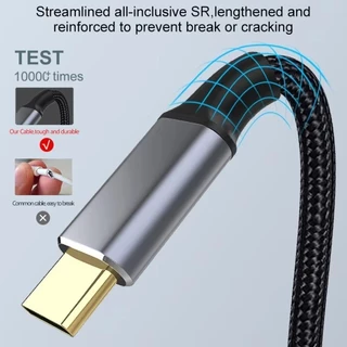 USB C 3.1 PD100W 10Gbps 4K 60HZ ไนลอนถักสายชาร์จข้อมูลประเภท C ถึง Type C สายสําหรับ MacBook แล็ปท็อปโทรศัพท์มือถือแท็บเล็ต