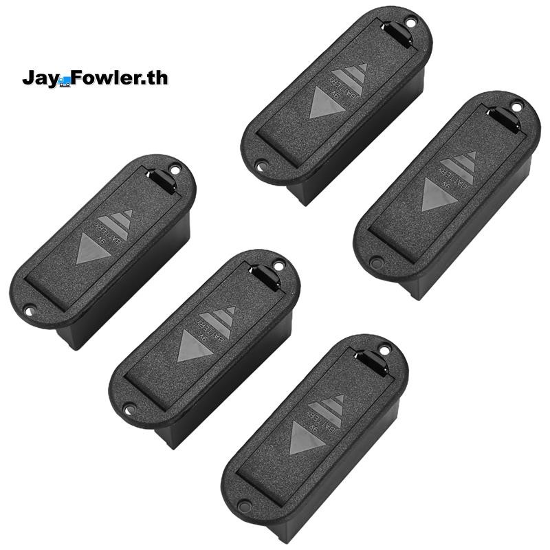 [Jay_Fower]5 ชิ้น 9V แบตเตอรี่ผู้ถือกล่องสําหรับ Active กีตาร์ Bass Pickup