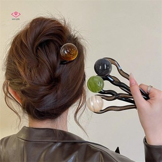 HWETR Vintage Simple Beaded U-shaped Hairpin หญิงฤดูร้อนแผ่น…