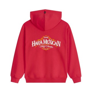 เสื้อฮู้ด Hara เสื้อกันหนาวฮู้ดดี้ Mexican style สีแดง ผ้ายื…