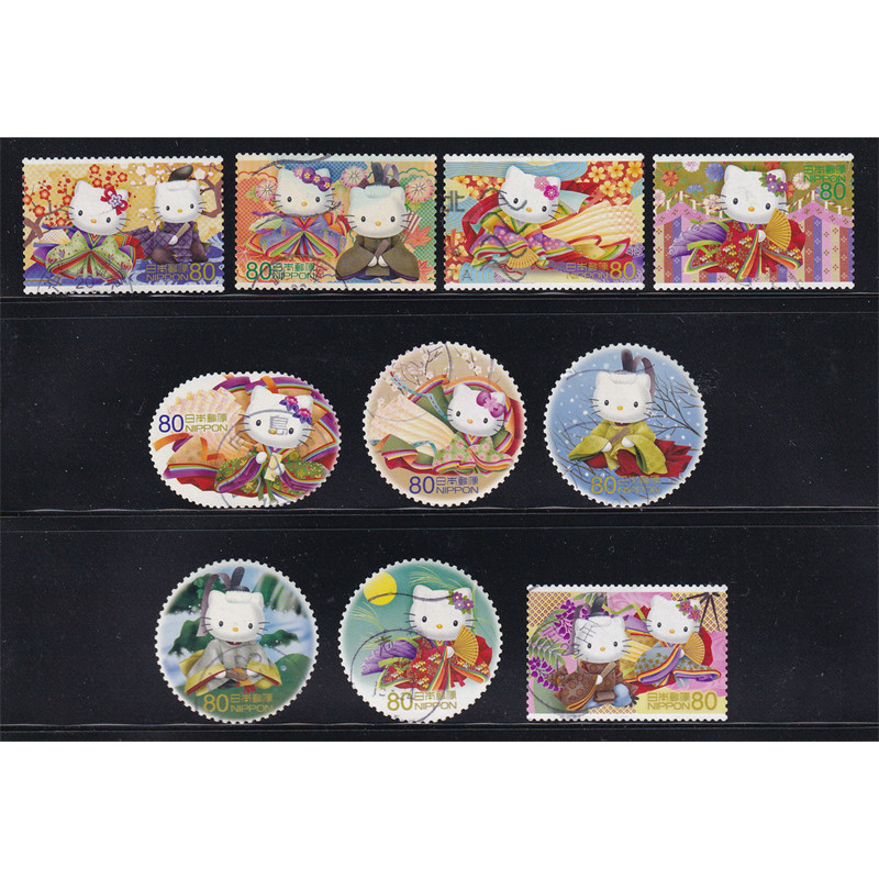 ชุดแสตมป์ไปรษณีย์ญี่ปุ่น 10 ชิ้น - สวัสดี คิตตี้ | ญี่ปุ่น - Hello Kitty 80yen 2008 G27 (10) | มือสอ