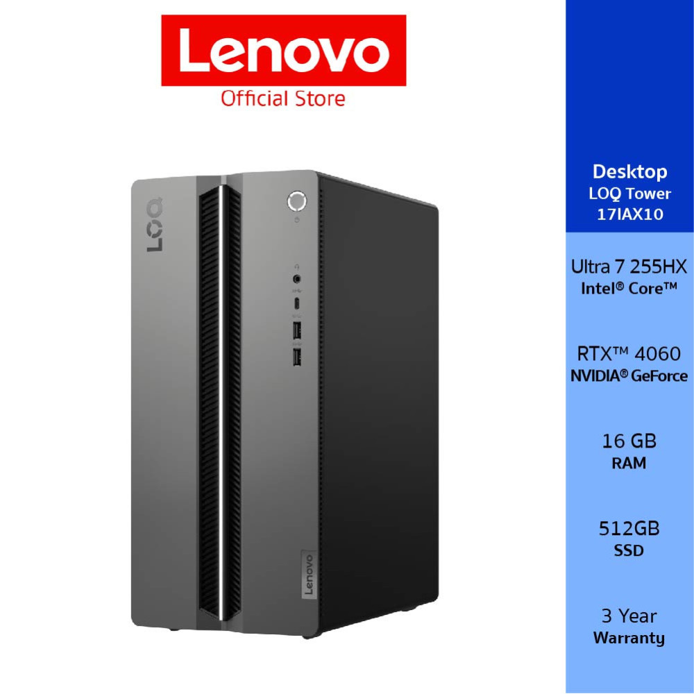 Lenovo LOQ Tower 17IAX10(91AY001YTA)DESKTOP PC Intel Core Ultra 7 255HX RTX 4060 16GB SSD 512GB