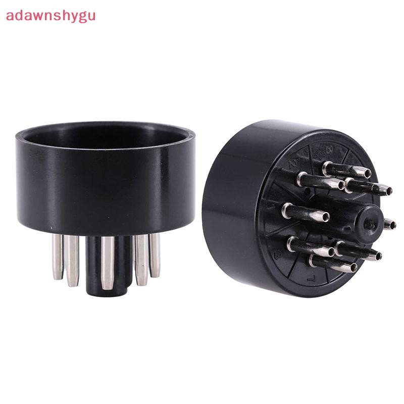 Adagu 1 PCS 8Pins Bakelite Tube Socket S8AES Bakelite Tube Base สําหรับ EL34C EL34 สูญญากาศหลอดเครื่