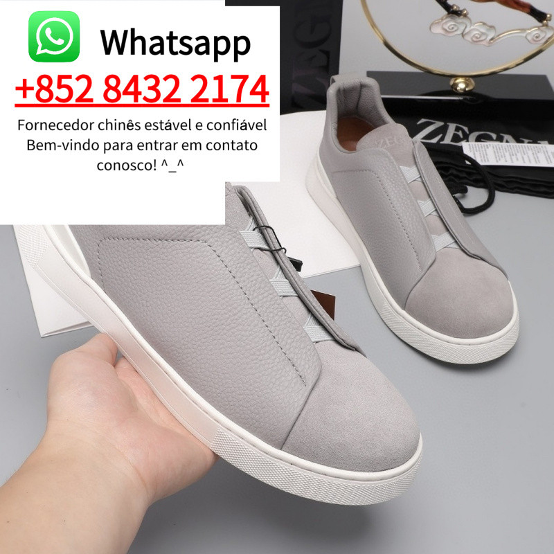 Zegna2025 รองเท้าผ้าใบแฟชั่นลําลองสําหรับผู้ชายสไตล์ใหม่รองเท้าเทนนิส