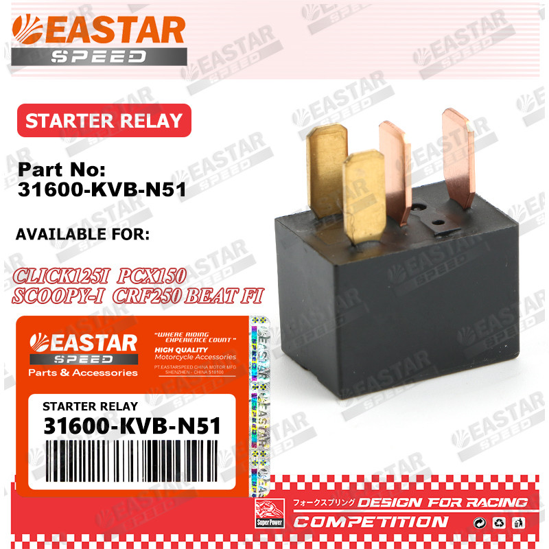 สําหรับ Click125I Pcx150 SCOOPY-I Crf250 BEAT FI รีเลย ์ Assy / Starter รีเลย ์ 31600-KVB-N51