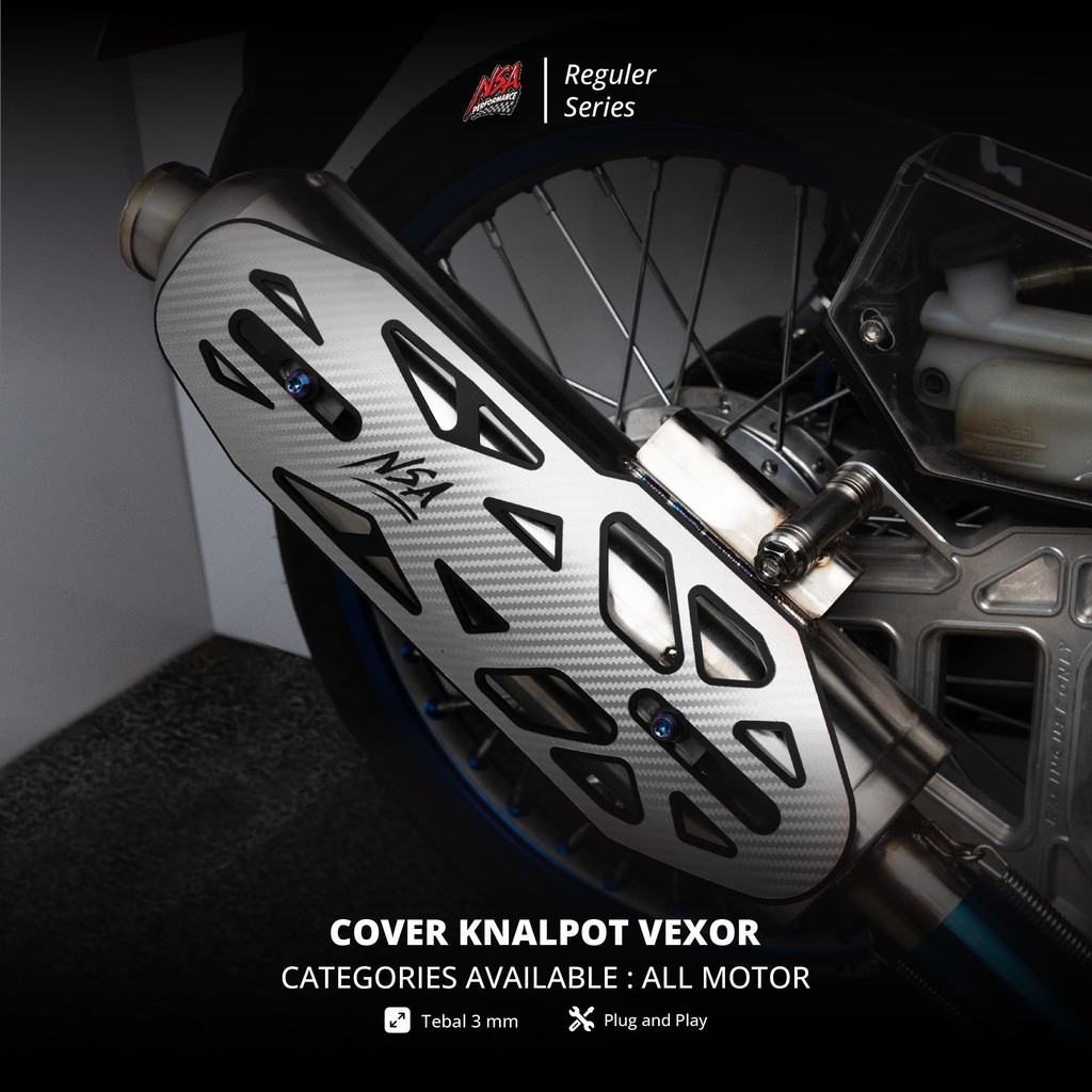 NSA ฝาครอบท่อไอเสียสากลสําหรับ Vario Nmax Aerox PCX ฝาครอบท่อไอเสียสากล NSA PERFORMANCE