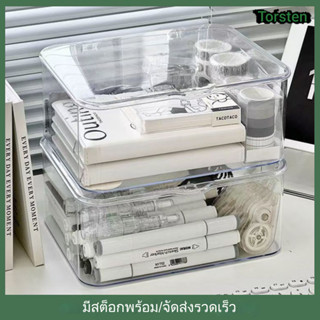 กล่องเก็บของฝาพับ กล่องพลาสติก แบบใส เก็บของอเนกประสงค์ สไตล…