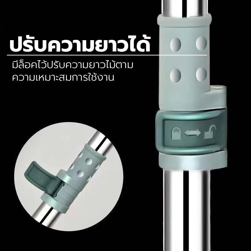 ไม้ปาดน้ำ ไม้รีดน้ำพื้น ไม้กวาด ไม้รีดน้ำ ไม้ถูพื้น ทำความสะอาดปาดน้ำ สำหรับกวาดน้ำและฝุ่น ปรับหมุนได้ 180° - รูปที่ 6