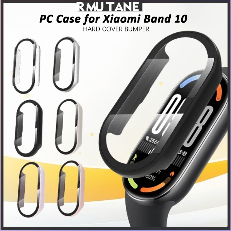กรณีพีซีแก้วนิรภัยพร้อมฟิล์มสำหรับ for Xiaomi Mi Band 10 ปกหน้าจอแข็งแบบเต็มรูปแบบสำหรับ for Smartwatch MiBand 10 NFC