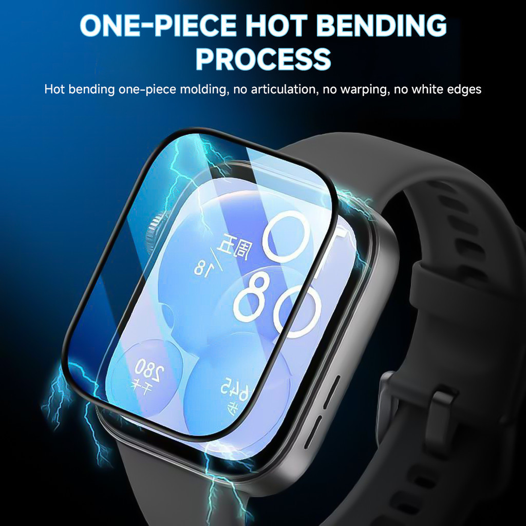 ตัวป้องกันหน้าจอที่รองรับสําหรับนาฬิกา Huawei Fit 3 3D ตัวป้องกันหน้าจอโค้งสําหรับนาฬิกา Huawei Fit3 Ultra-HD ฟิล์มป้องกันความคุ้มครองเต็มรูปแบบ
