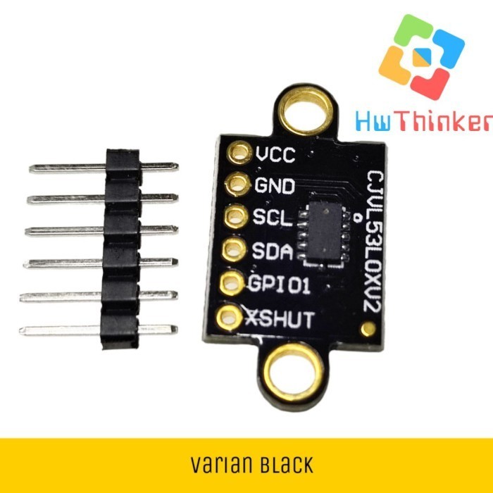 เซ็นเซอร์ระยะทาง DS99 VL53L0X เลเซอร์ระยะทาง Sonar สําหรับหุ่นยนต์ Lidar Arduino - VL53L0X สีดํา