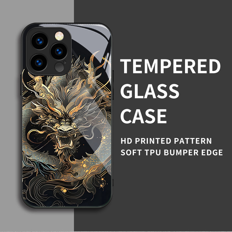 เคสกระจกเคลือบเงาสําหรับiPhone 17 Air 16e 16 15 14 13 12 11 Pro XS Max X XR 8 7 6 6s Plusแฟชั่นSoft TPUสีดําเคสโทรศัพท์กันชนป้องกันFullกลับกรณี | CX G021