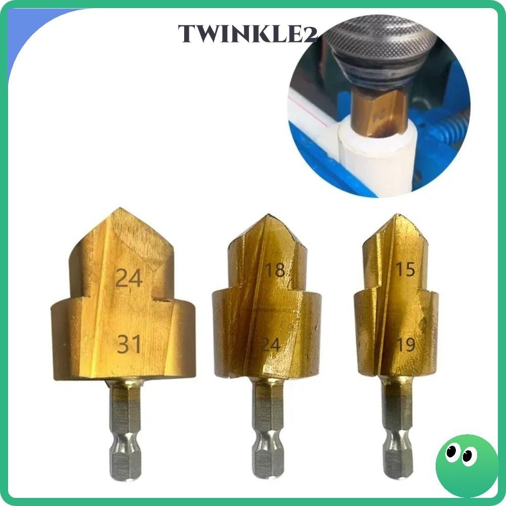 Twinkle PPR สว่านยก, ก้านหกเหลี่ยม 20/25/32 มม. ดอกสว่านขั้นบันได, ชุดเครื่องมือเจาะเคลือบไทเทเนียมคุณภาพสูง