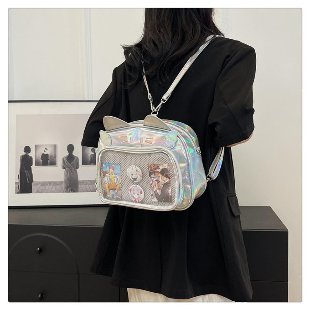 Perneaky Kawaii Cat Itabag, กระเป๋าตุ๊กตาใสน่ารัก, กระเป๋าเป้สาวอินเทรนด์ลําลอง