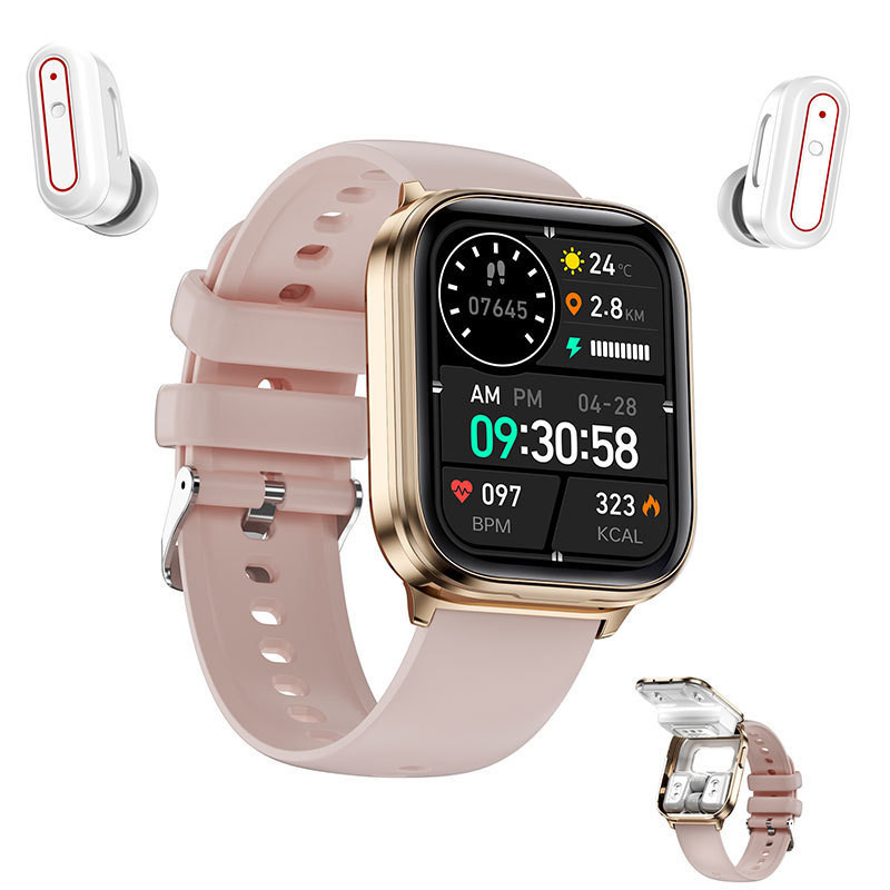 ใหม่ X9 smart watch TWS 2-in-1 ชุดหูฟังบลูทูธกันน้ํา NFC สําหรับการโทร heart rate true blood oxygen กีฬา smartwatch