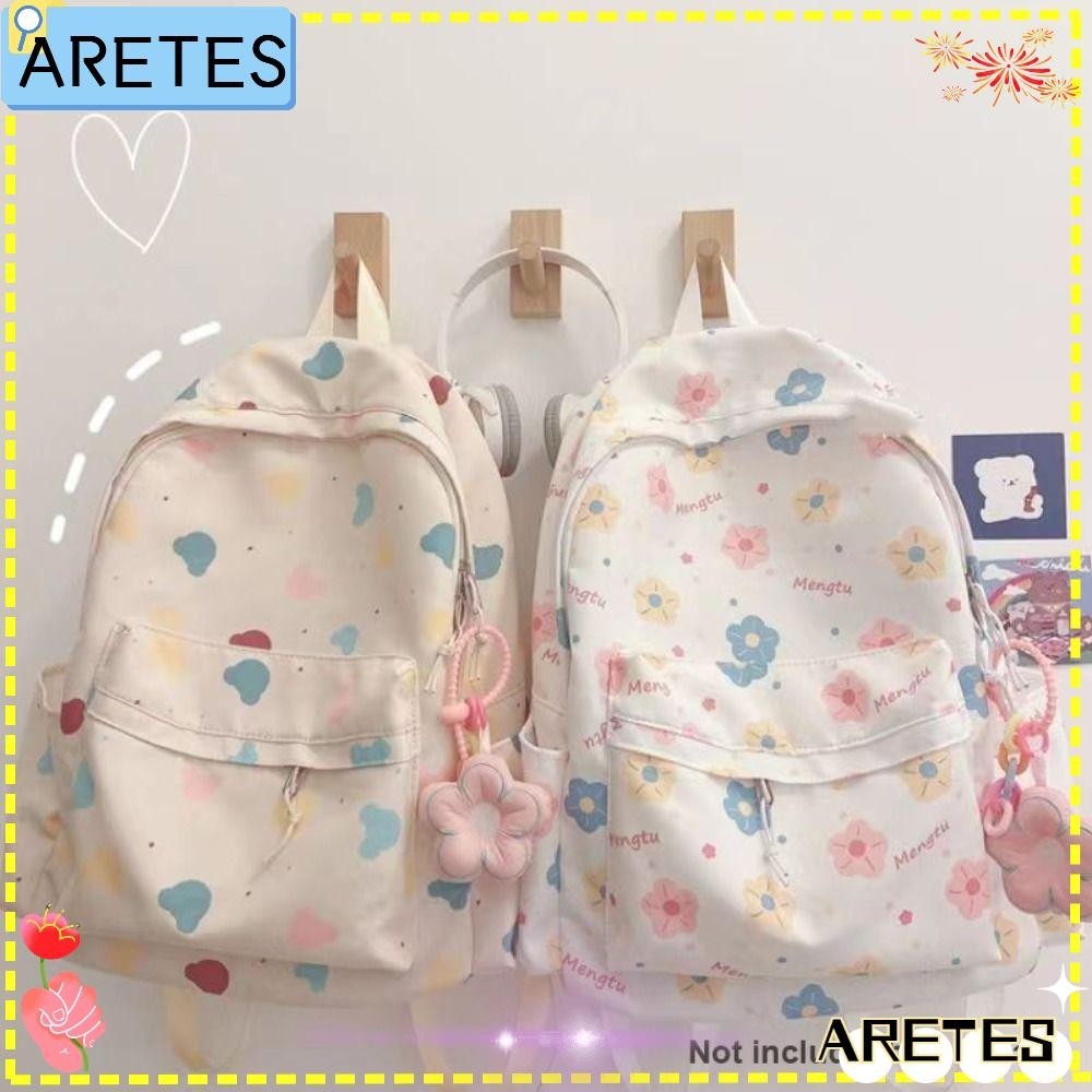กระเป๋าเป้แล็ปท็อปสําหรับเดินทาง ARETS,กระเป๋าเป้สะพายไหล่พิมพ์ลายการ์ตูนน้ําหนักเบา,กระเป๋านักเรียนนักเรียนโพลีเอสเตอร์ทนต่อการสึกหรอความจุขนาดใหญ่
