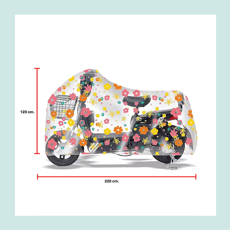 ผ้าคลุมรถมอเตอร์ไซค์ จักรยานยนต์ คลุมรถมอเตอร์ไซค์ ผ้าคลุมบิ๊กไบค์ ป้องกันรังสียูวีกันน้ำ ผ้าคลุมรถมอไซ - รูปที่ 6
