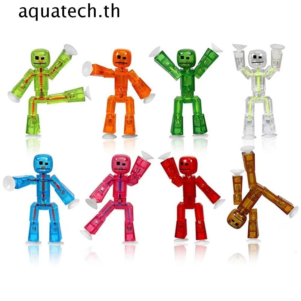 Aquatech Stikbot ของเล่น 8 ซม.พร้อม Sucker Deformation Figures ของเล่นสามารถเลือกเด็กได้ Action Figures