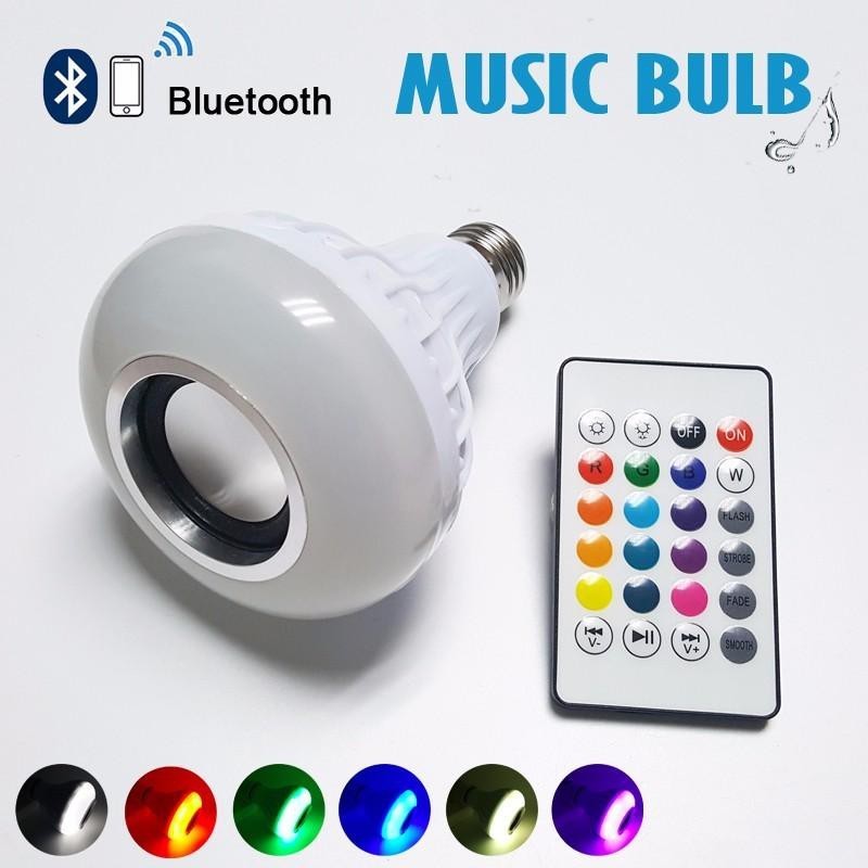ใหม่บลูทูธหลอดไฟ LED ลําโพงมัลติฟังก์ชั่นแบบพกพาสมาร์ท RGB โคมไฟรีโมทคอนโทรลฟังก์ชั่นเสียงเพลงเล่นเสียงลําโพงไร้สาย Burstod
