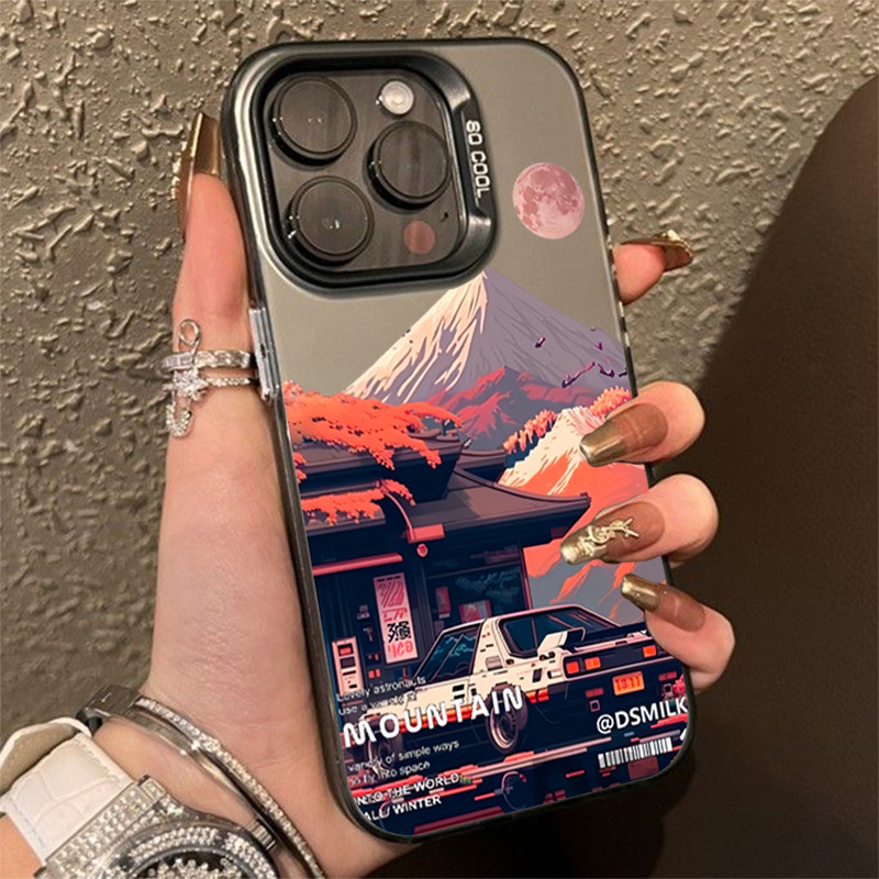 สําหรับ Samsung Galaxy S25 S24 S23 Ultra S23 FE S22 S21 Plus S20 S21 หมายเหตุ 20 Ultra แฟชั่นรถ Snow Mountain IMD Luxury Matte Hard กันกระแทก