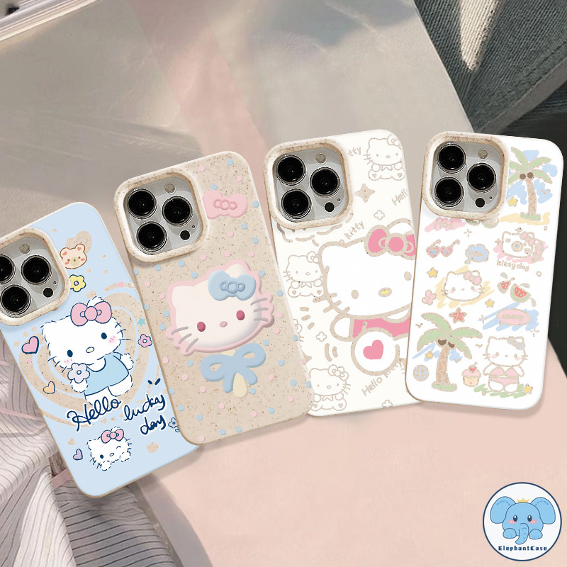 เคส Hello Kitty รักสำหรับ OPPO A38 A16 A18 A12 A5s A57 A15 A7 A9 A17K A58 A76 A54 A77 A53 A3s A16K Reno 6 11 10 8T